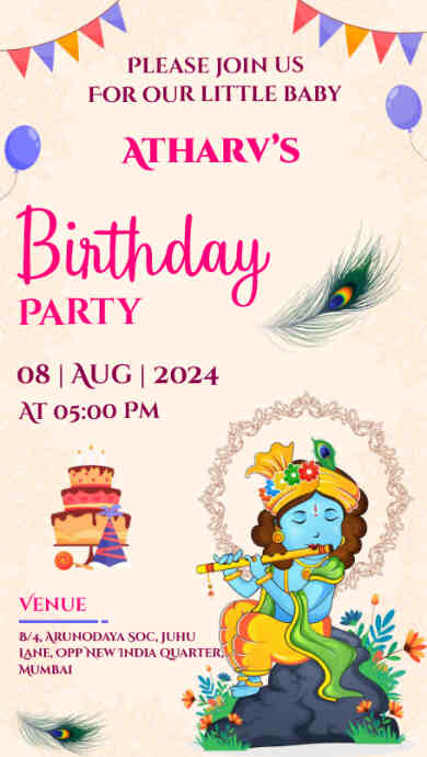 little-krishna-theme-birthday-party-invitation-card